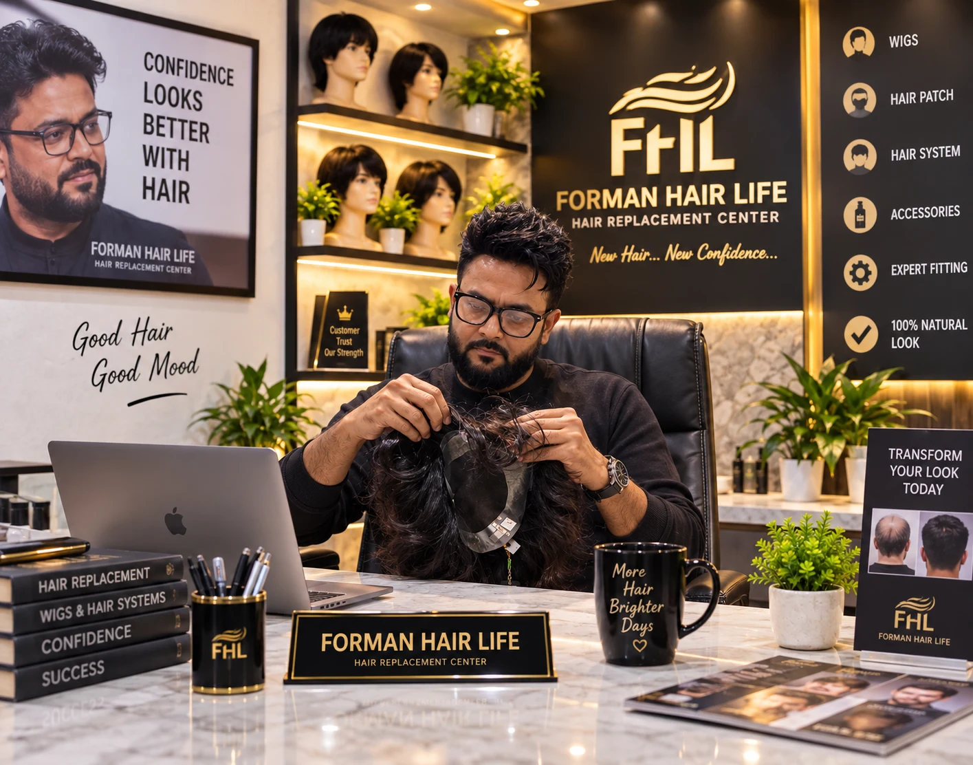 Forman Hair Life studio and hair system consultation