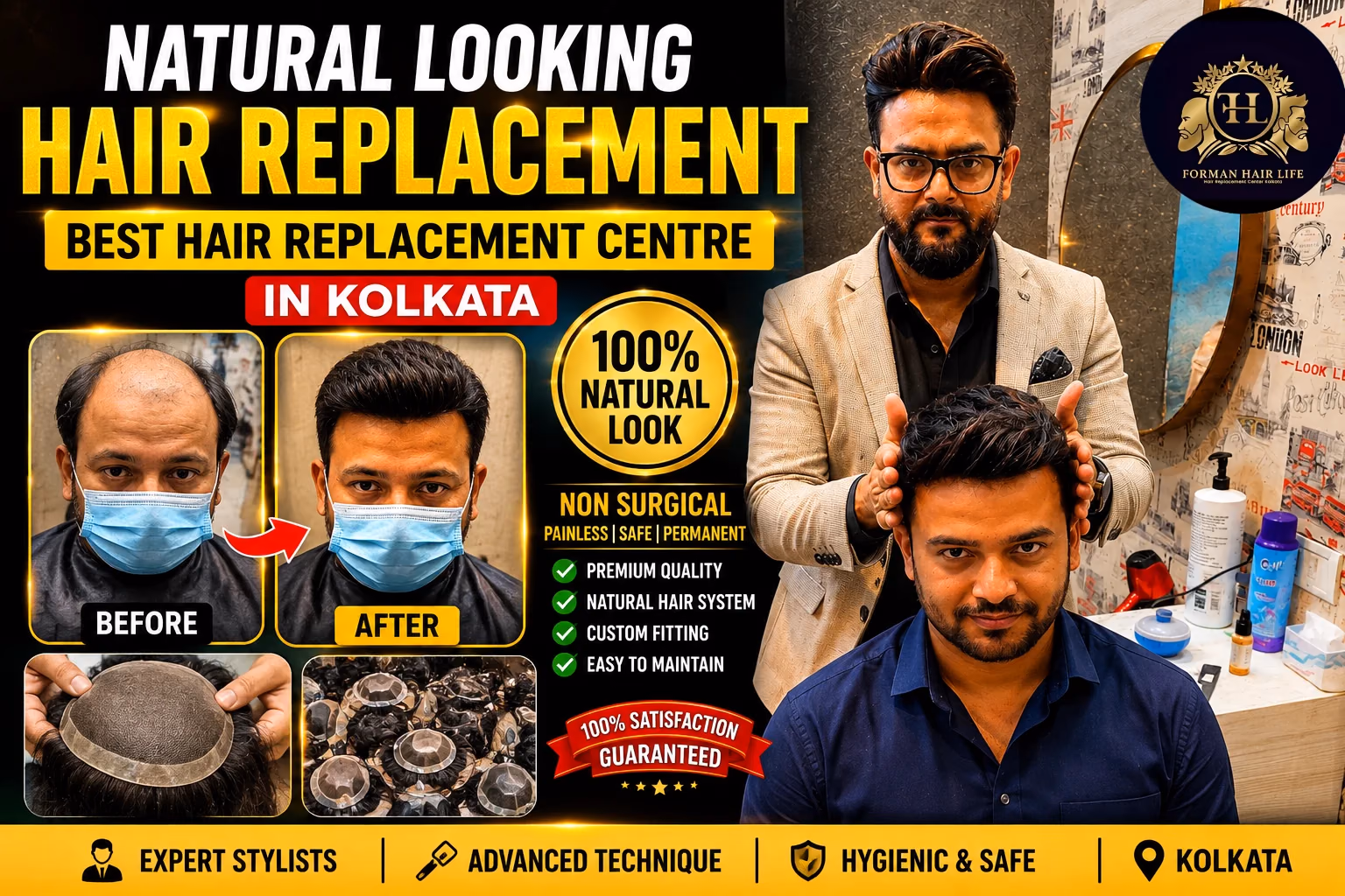 Hair replacement result